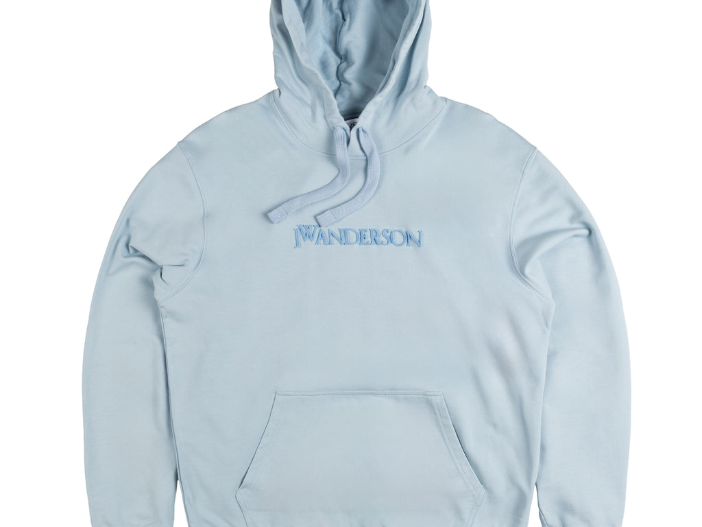 存在感絶大【J W ANDERSON】Logo Embroidery Popover Hoodie JW Anderson LOGO EMBROIDERY HOODIE Grey | BSTN Store