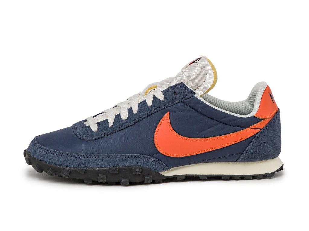 navy blue and orange nike sneakers