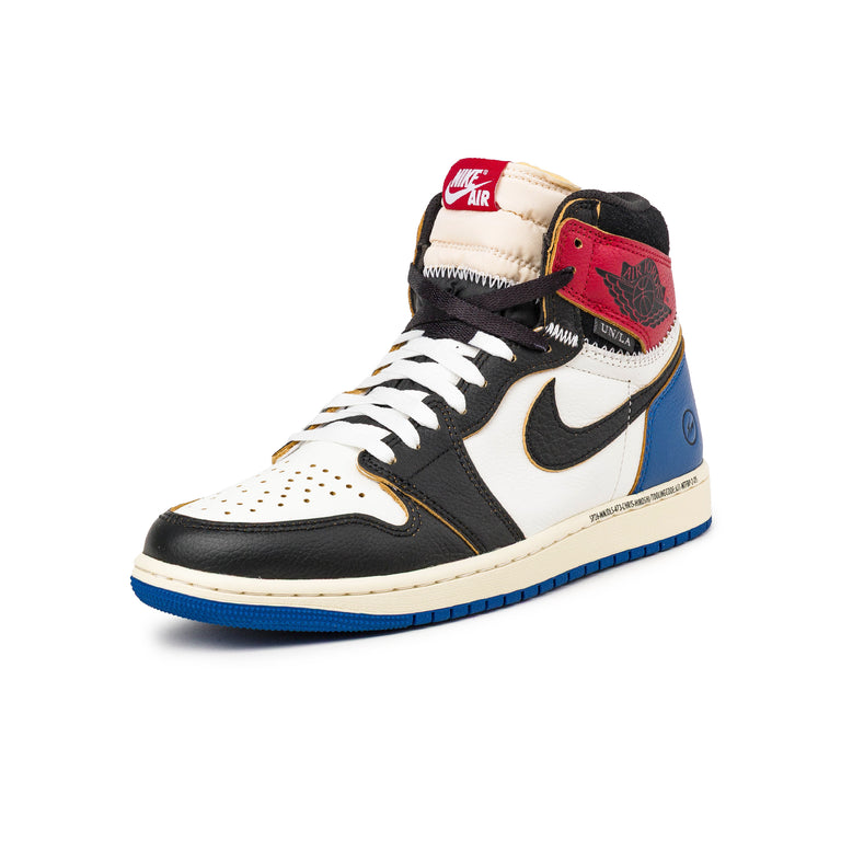 Nike x Fragment x Union LA Air Jordan 1 Retro High OG SP - 37.5 / Black / White / Varsity Red / Sport Royal - 5