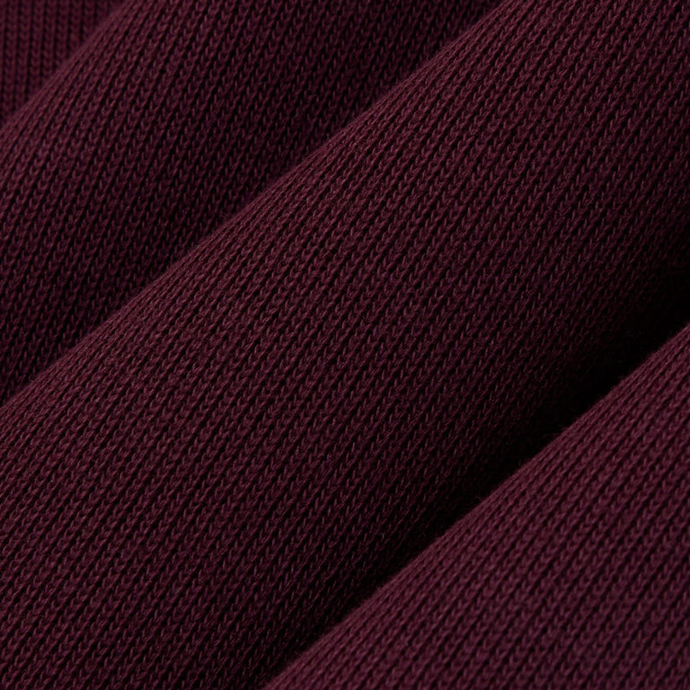Lacoste Zippered Stand Up Collar Cotton Sweatshirt - S / Dark Burgundy - 5