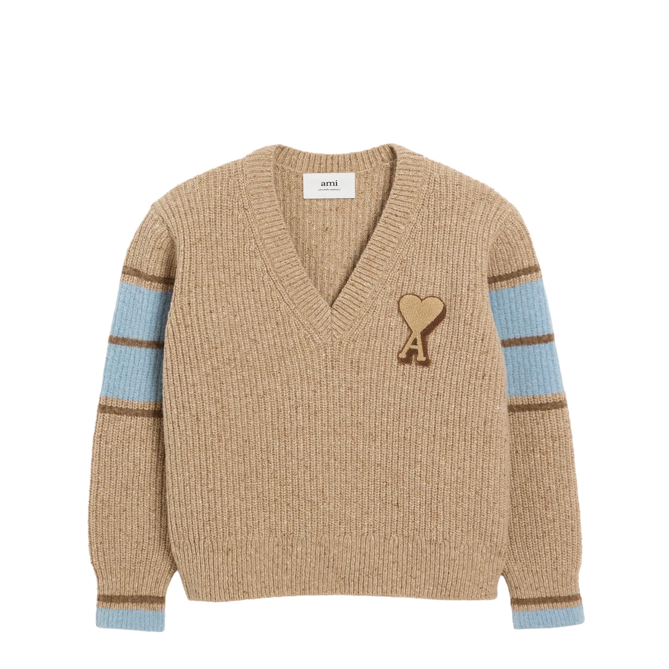 ami parisベージュ トレーナー AMI Paris College Sweater | Apparel » Buy online now!