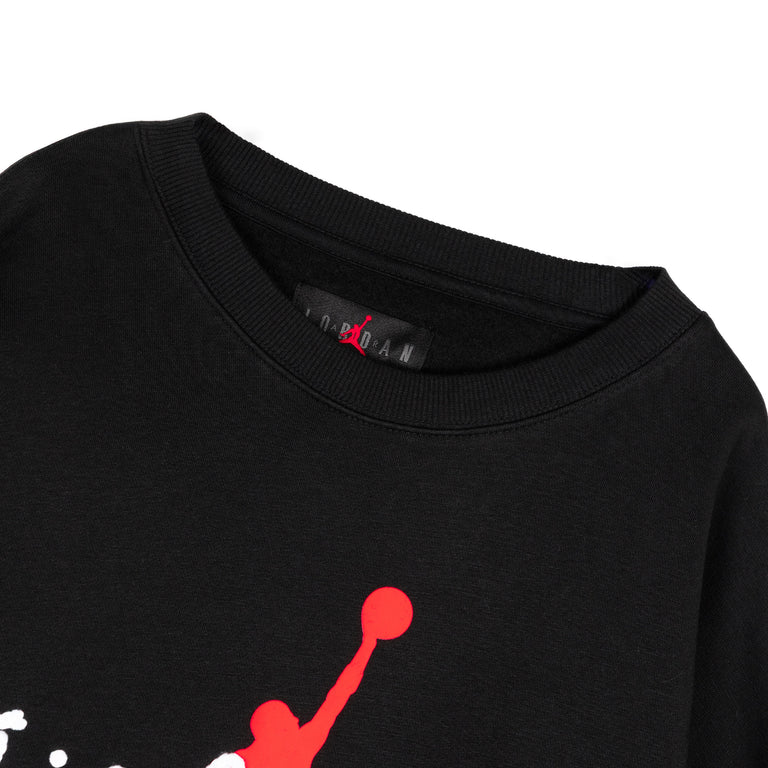Nike	Jordan Brooklyn Fleece Crewneck Sweatshirt - XXL / Black / Infrared 23 - 2