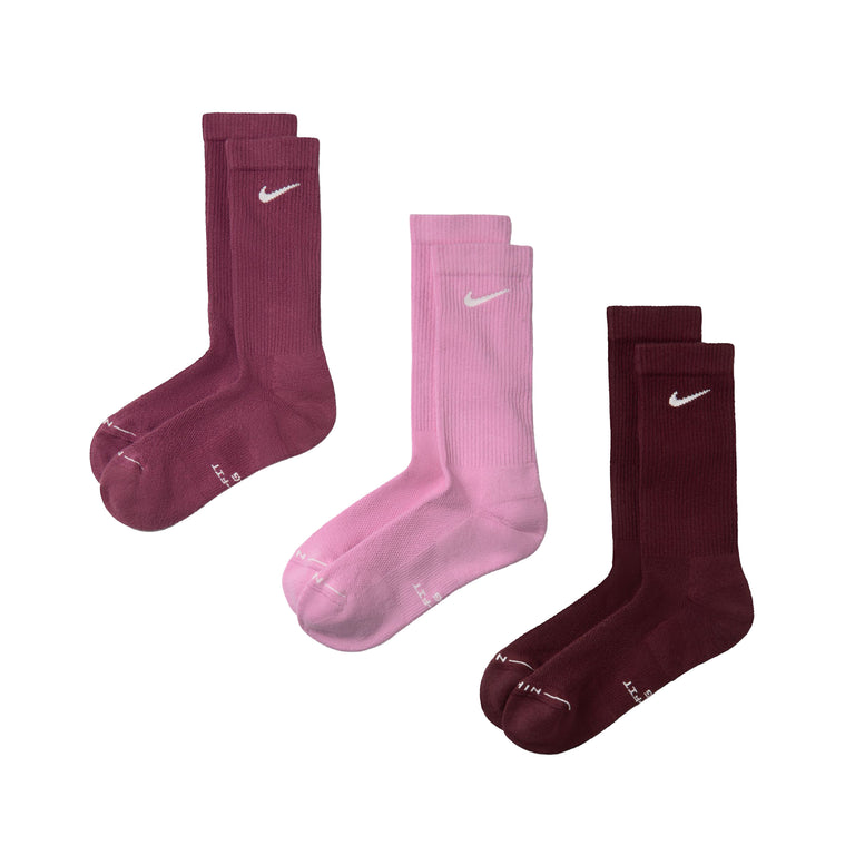 Nike	Everyday Elevated Crew Socks 3-Pack - S / Red / Multi
