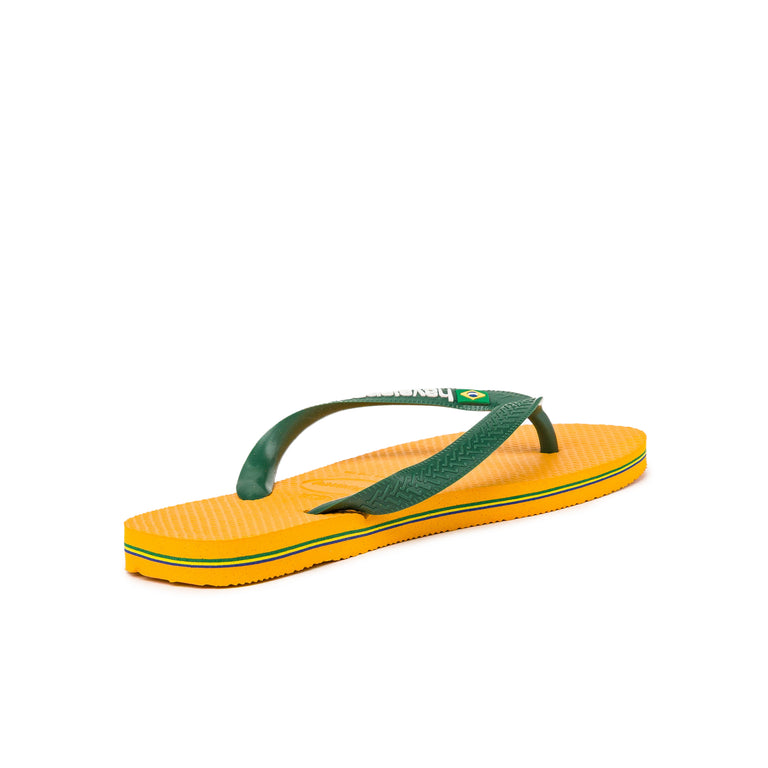 Havaianas Brasil Logo - 41-42 / Yellow / Green - 3