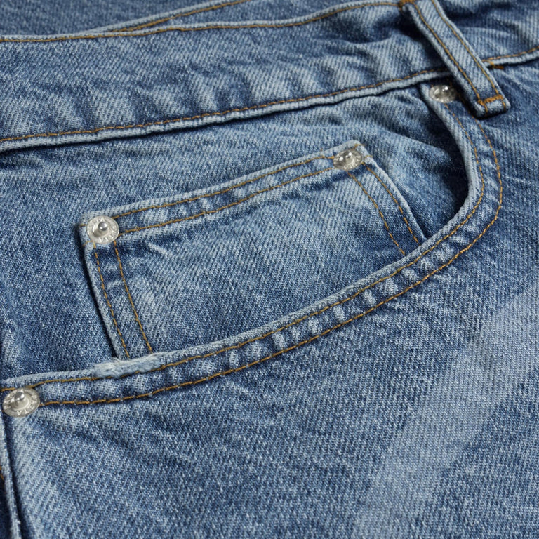Patta Laserprint Whiskers Denim Pants - 28 / Light Blue Denim - 3
