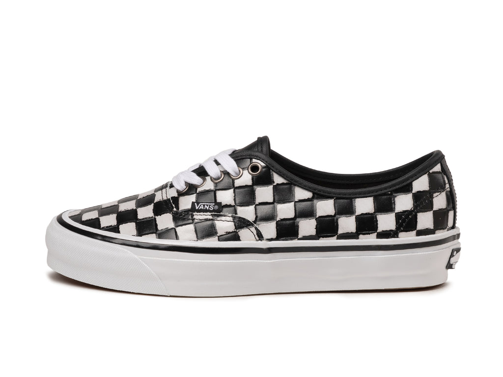 VANS★OTW AUTHENTIC 44 VIBRAM★LEATHER CHECK BLACK/WHITE Vans OTW Authentic 44 Vibram (Leather Check Black/White
