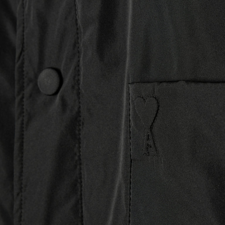 AMI Paris Padded Ami De Coeur Overshirt - XL / Black - 5
