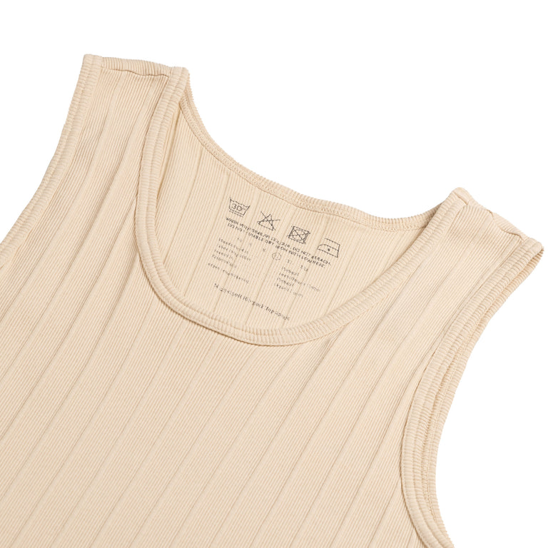 Zenana Outfitters Women's Ribbed Tank Top 2-Pack - Racerback Casual Tanks (Beige & Charcoal) - View #12