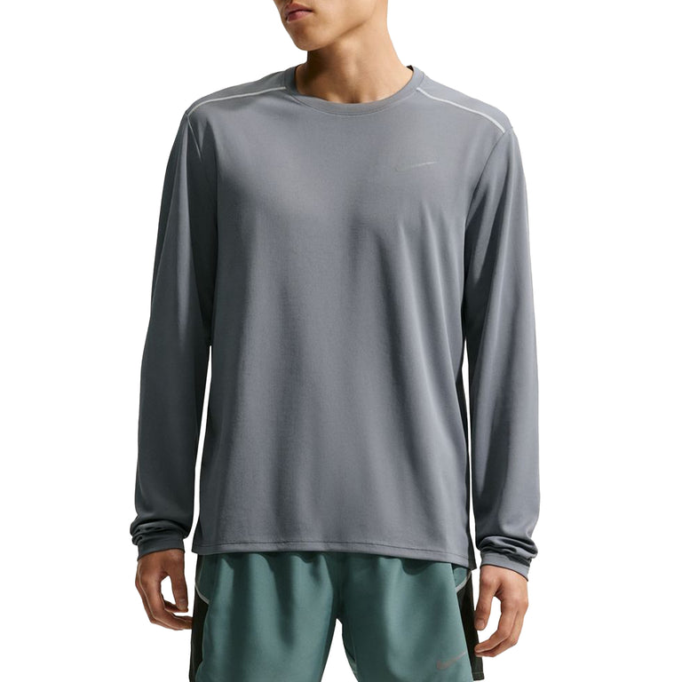 Nike	Miler Breathe Dri-Fit Long-Sleeved Running Shirt - XXL / Smoke Grey / Reflective Silver - 2