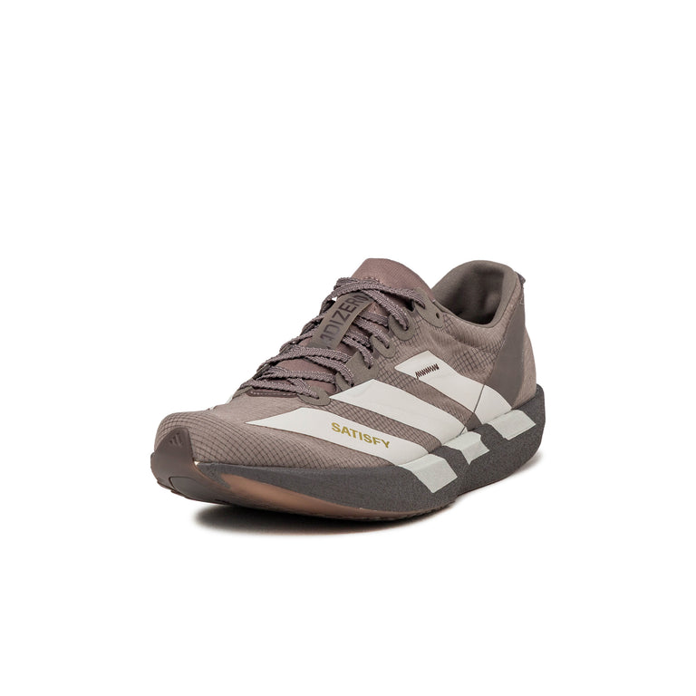 Adidas x Satisfy Adizero Adios W - 37 1/3 / Tech Earth / Pearl Metallic / Charcoal - 2
