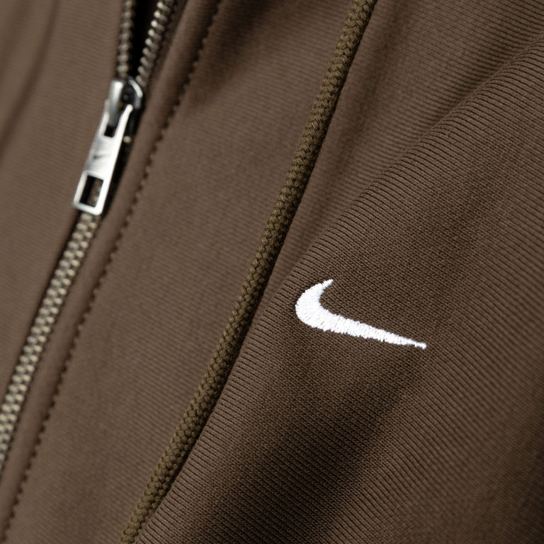 Nike	Solo Swoosh Full-Zip Fleece Hoodie - XXL / Dark Hazel / White - 3