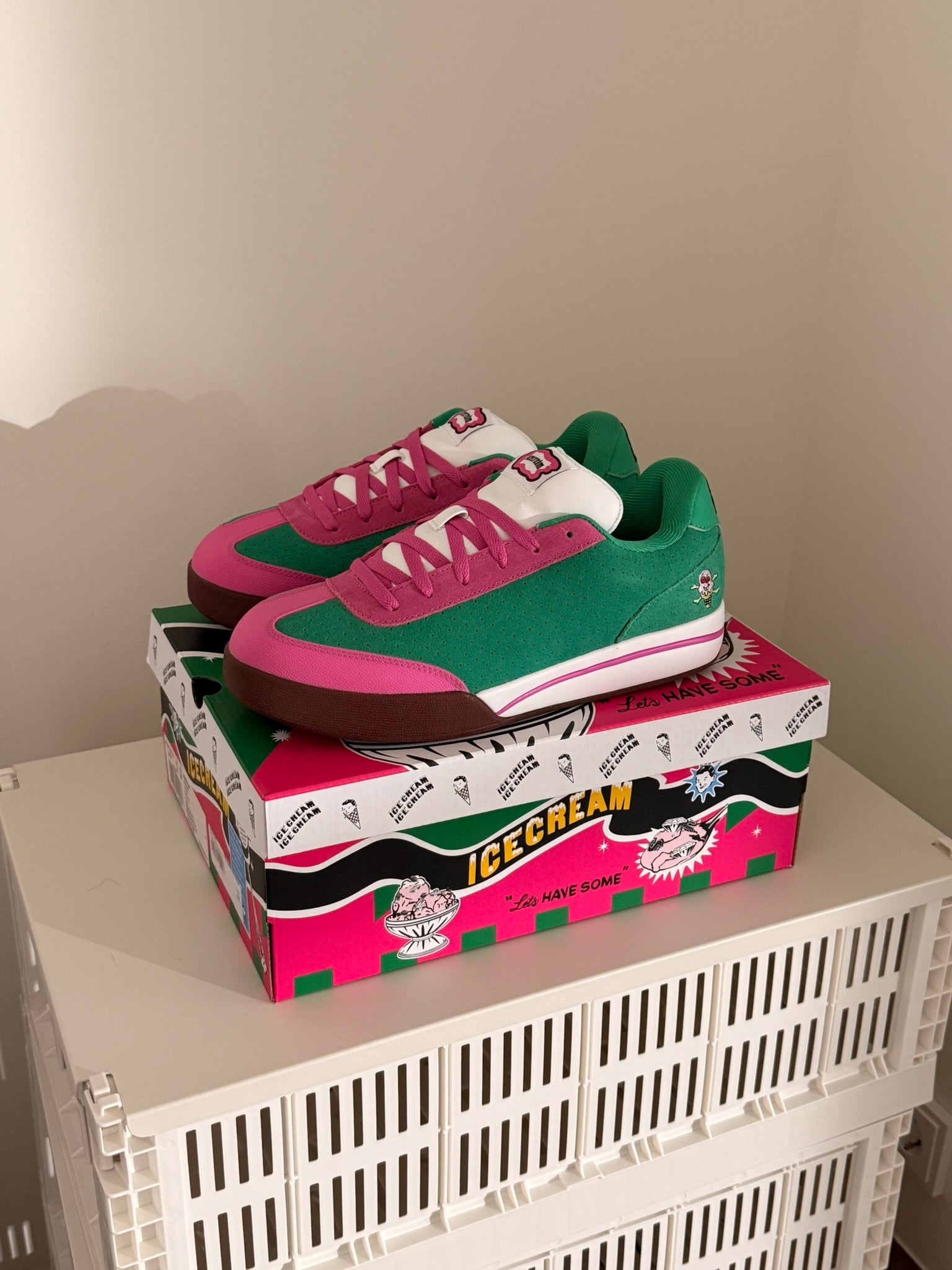 靴 BillionaireBoysClub/Ice Cream Reebok PK Reebok x Billionaire Boys Club ICECREAM Board Flip *Watermelon