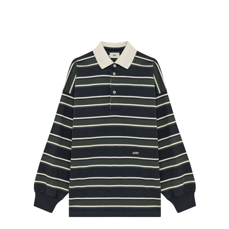 Autry Striped Polo Jersey - XXL / Green / Blue
