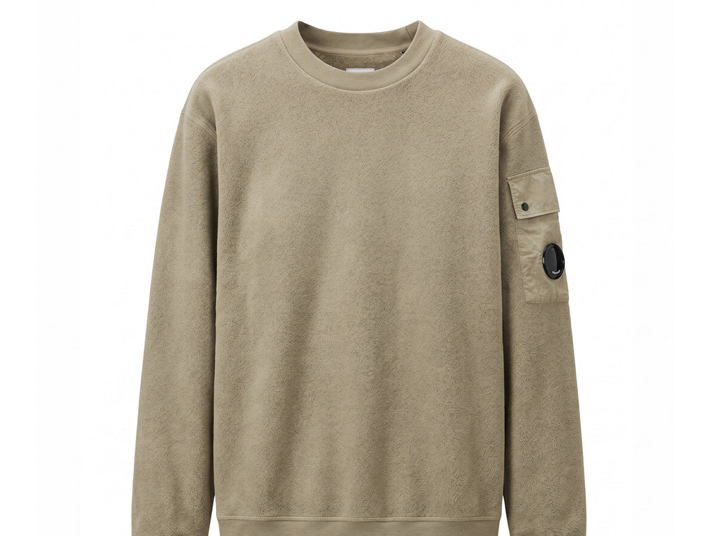 C.P. Company Brushed Emerized Diagonal Fleece Lens Sweatshirt
