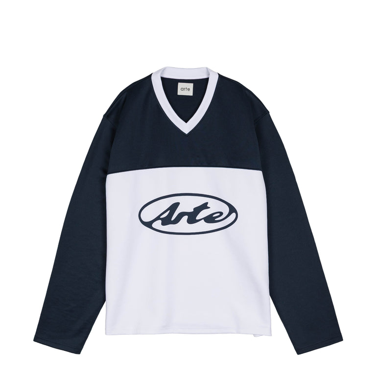 Arte Antwerp Circle Logo Longsleeve - L / White / Navy
