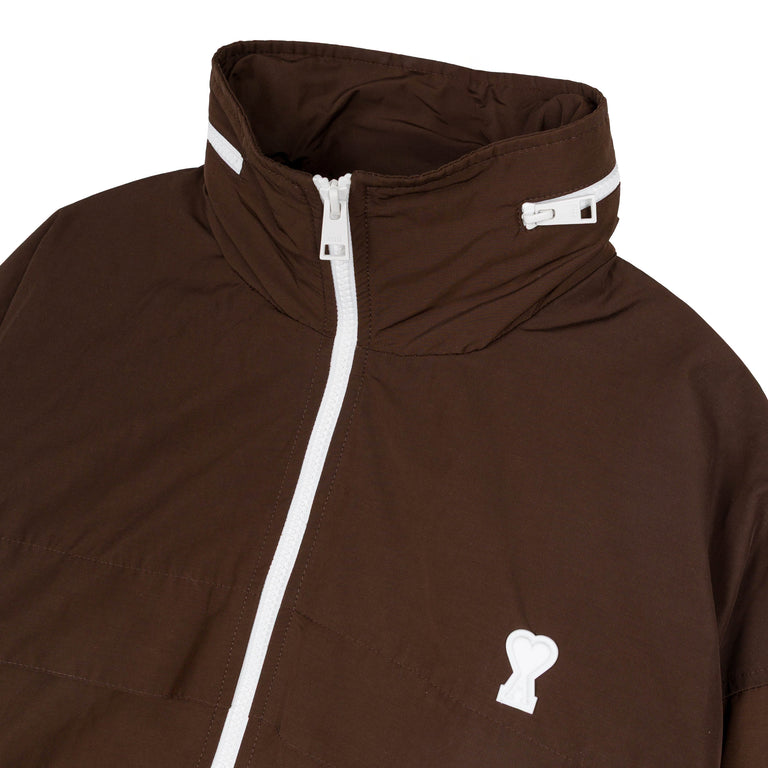 AMI Paris Ami de Coeur Windbreaker - S / Chocolate Brown - 2
