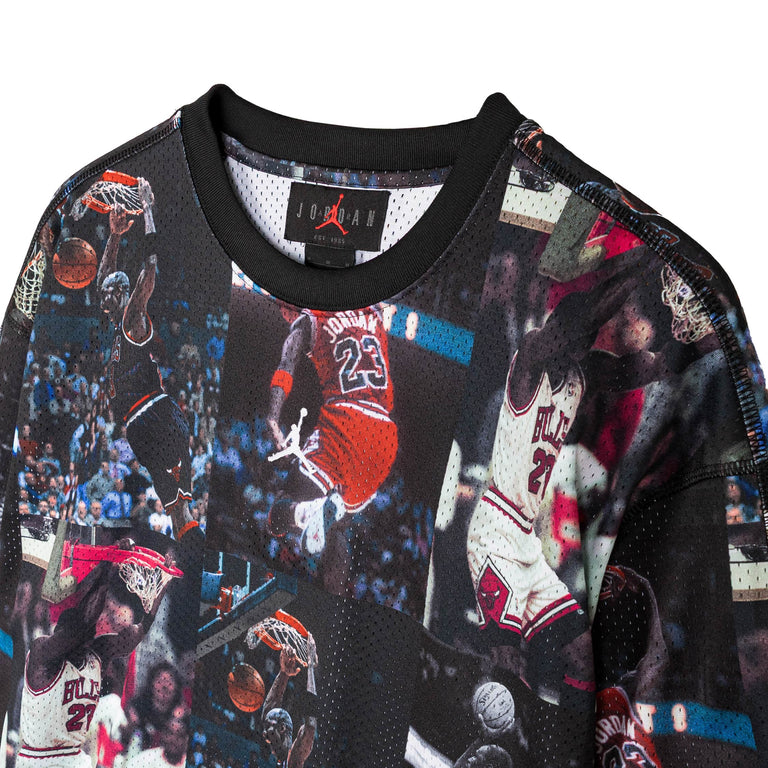 Nike Jordan Flight Printed Long-Sleeve Jersey - S / Black / White - 3