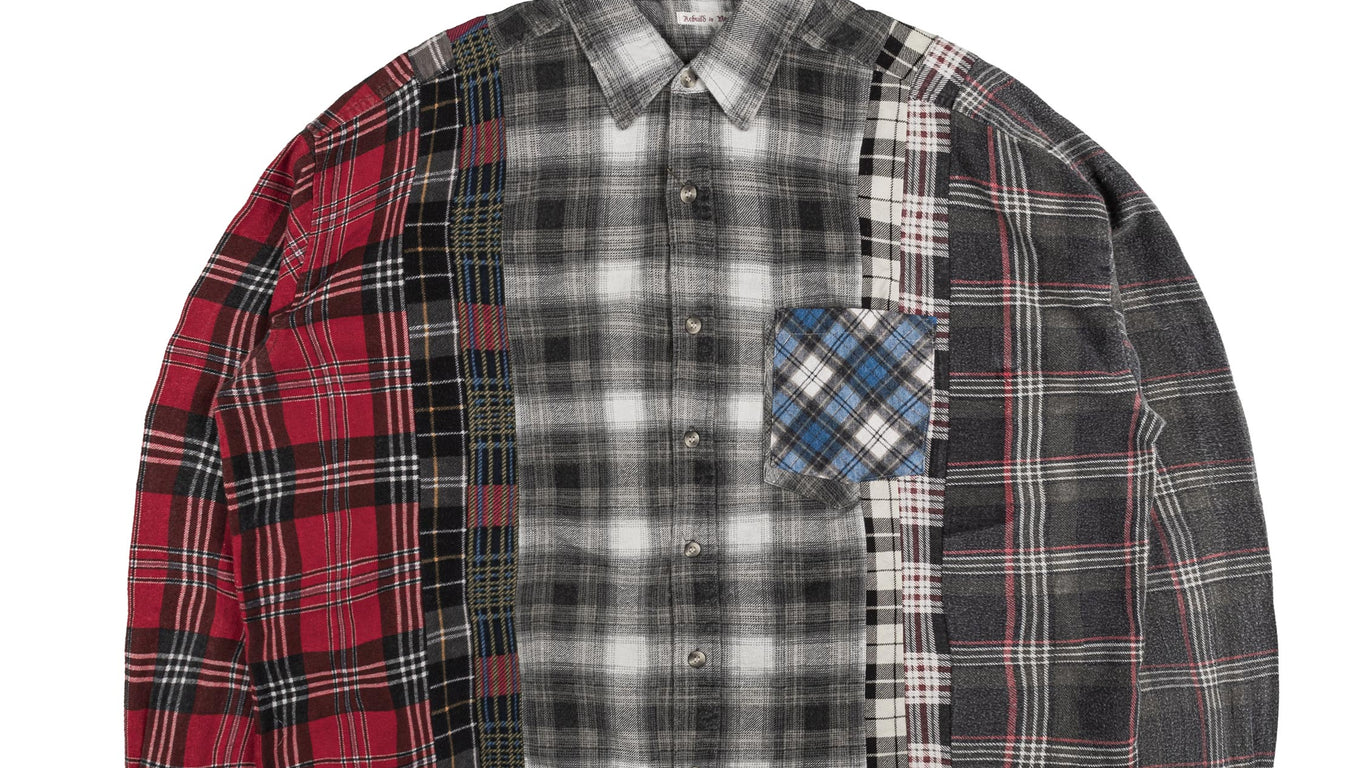 【Rebuild By Needles】 FLANNEL SHIRT -> RIBBON WIDE SHIRT Needles *Rebuild By* Flannel Shirt Ribbon Wide (C) | Apparel