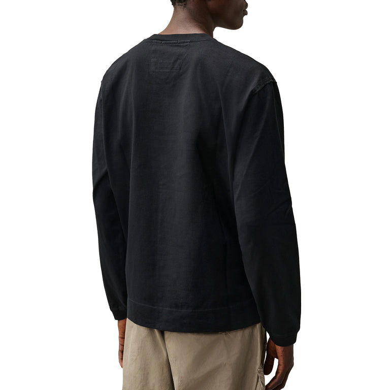 C.P. Company 30/2 Mercerized Jersey Lens Longsleeve T-Shirt - S / Black - 3