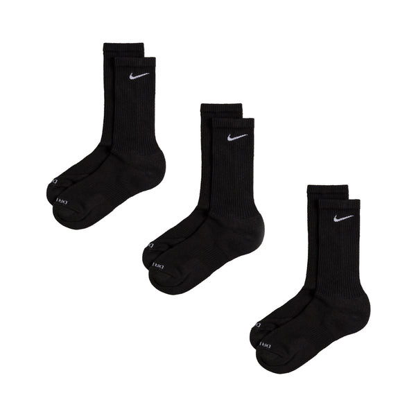 nike dri fit cushion crew socks black