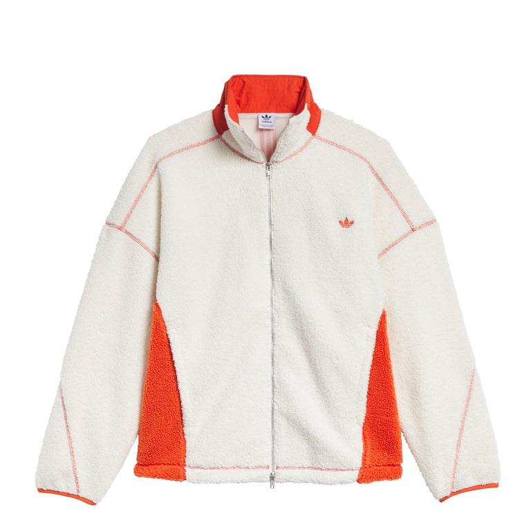 Adidas Adams Blvd Fleece Jacket - M / Off White / Preloved Red
