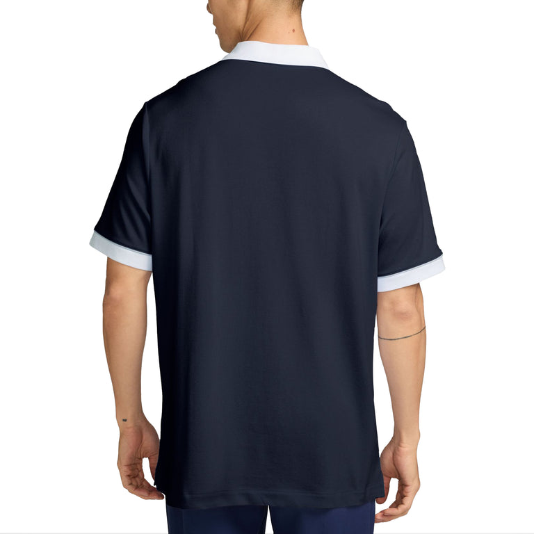 Nike	Fairway Fresh Dri-Fit Panel Loose Golf Polo - XXL / College Navy / White / Limestone / Black - 3