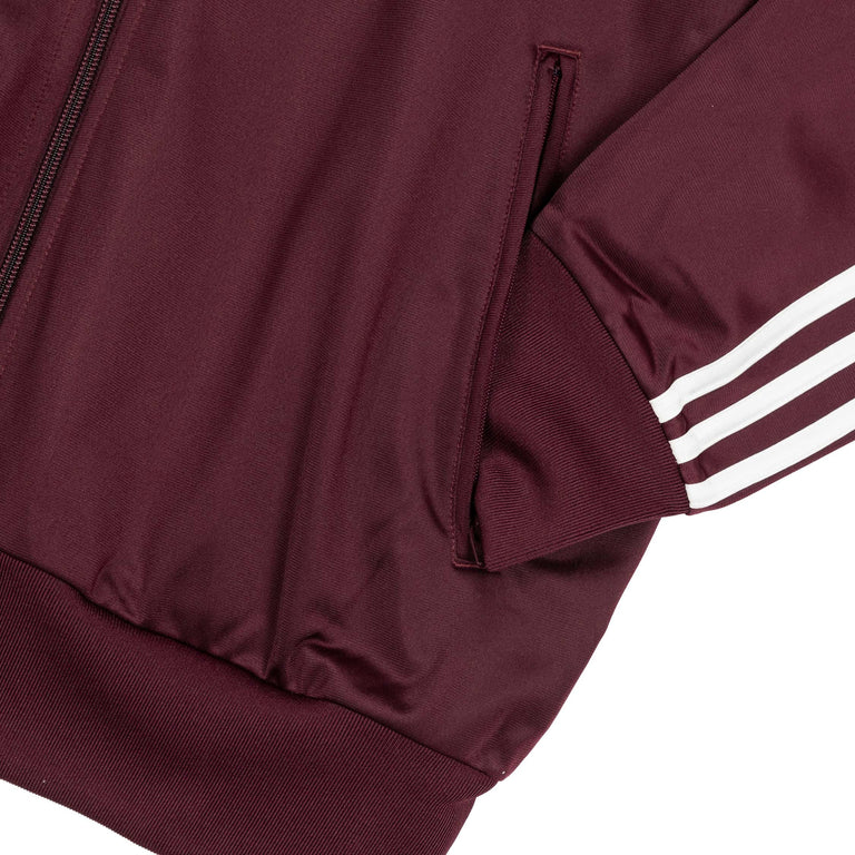 Adidas Firebird Track Top - S / Maroon / Off White - 4