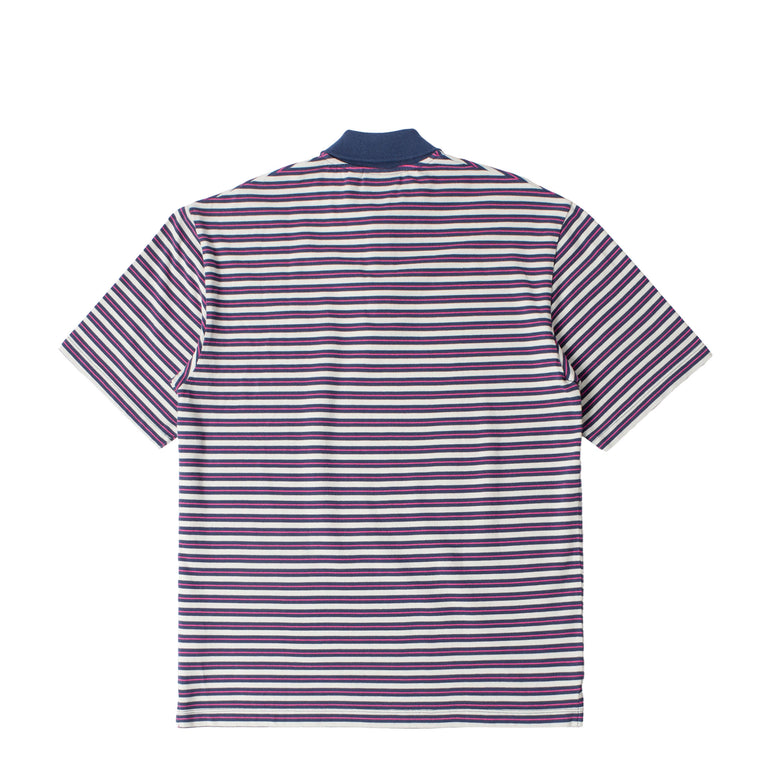 By Parra Flag Striper Polo Shirt - XXL / Purple / Pink - 2