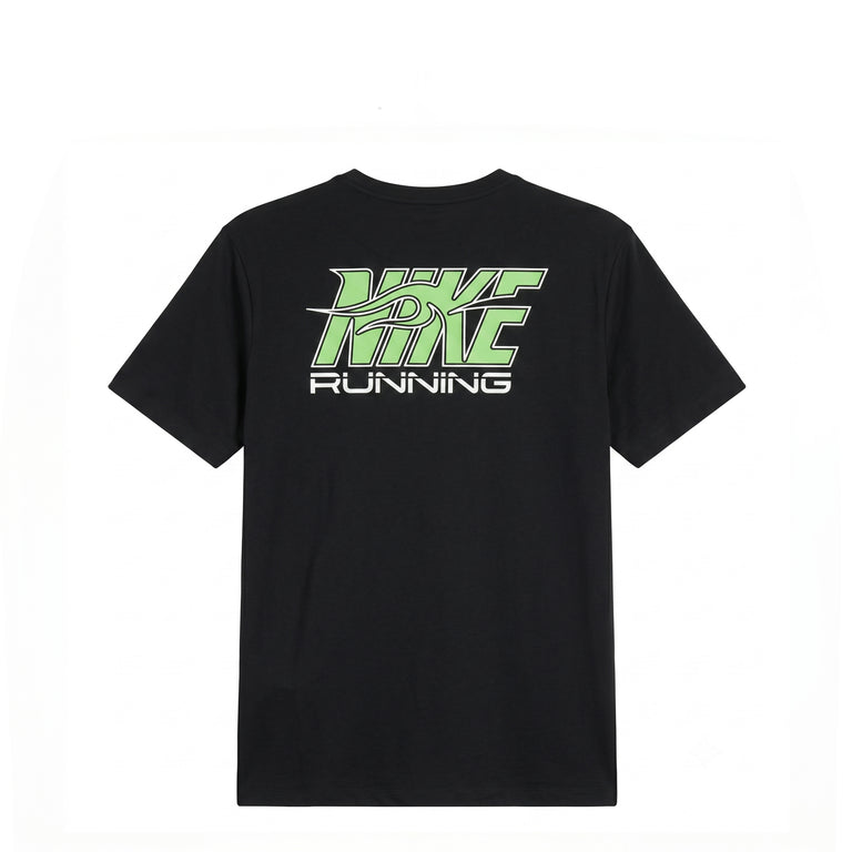 Nike	Stride Dri-FIT Running T-Shirt - XXL / Black / Mean Green / White - 1