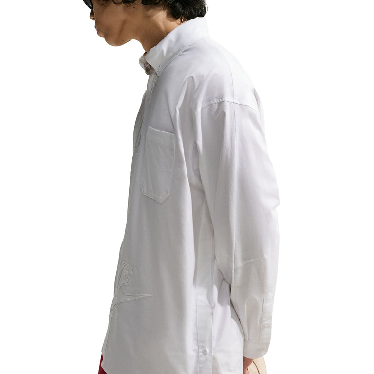 Nike	Club Rules Long-Sleeve Oxford Top - L / White / White - 6
