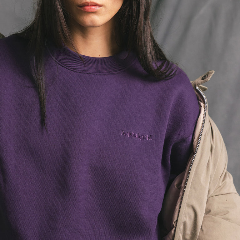 Asphaltgold Essential Crewneck (Purple) onfeet