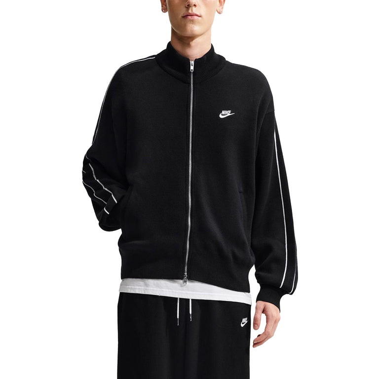Nike	Club Knit Track Jacket - XXL / Black / White / White - 3
