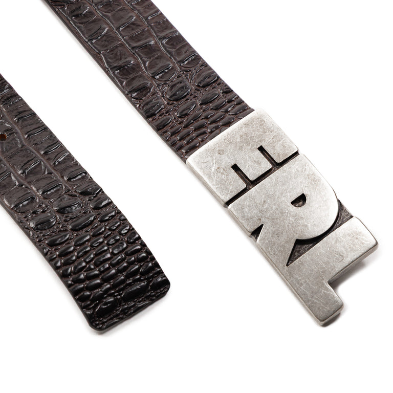ERL ERL Logo Croco Effect Leather Belt - 3
