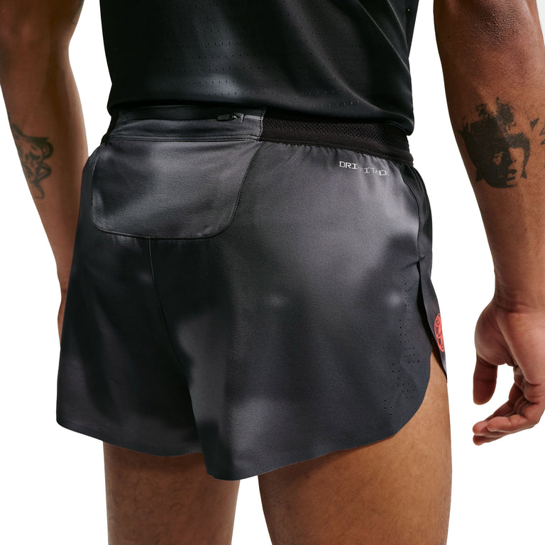 Nike	AeroSwift Dri-FIT ADV 2 Inch Brief-Lined Shorts - XL / Black / Dark Smoke Grey / Bright Crimson - 3