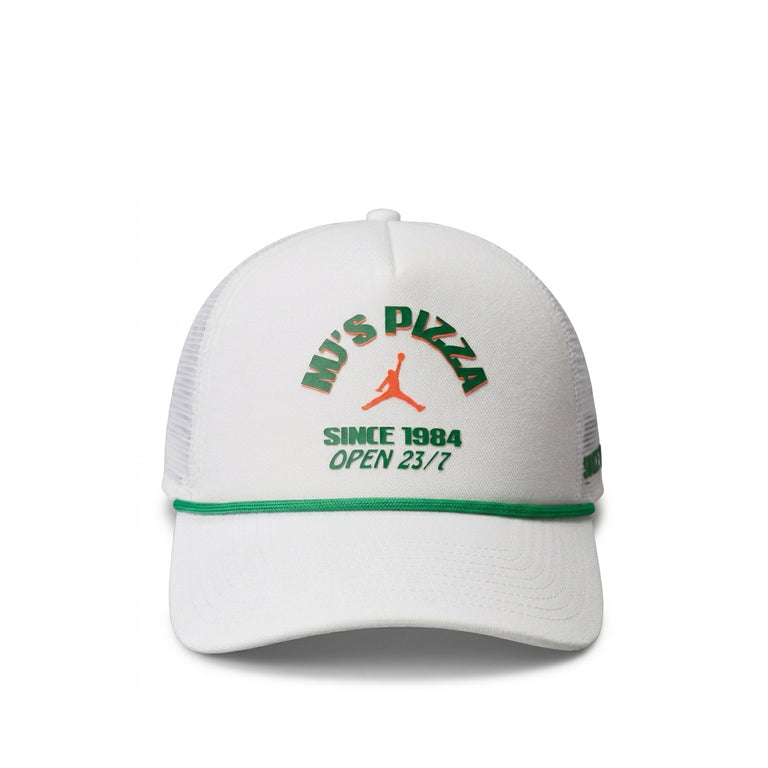 Nike	Jordan Rise Structured Trucker Cap - S/M / White/Court Green/Infrared 23
