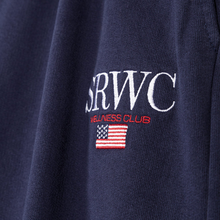 Sporty & Rich Nautical Embroidered Wide Sweatpant - XS / Dark Navy - 5