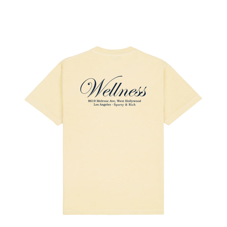 Sporty & Rich	Avenue T-Shirt - L / Almond / Navy - 1