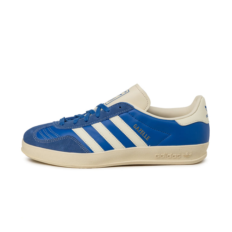 Adidas Gazelle Indoor - 47 1/3 / Blue / Crew White / Gold Metallic
