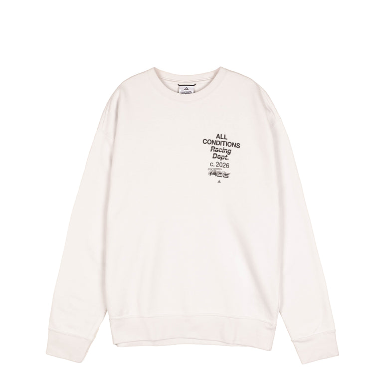 Nike	ACG *Tuff Fleece* Dri-Fit Crew-Neck Sweatshirt - XXL / Summit White / Black
