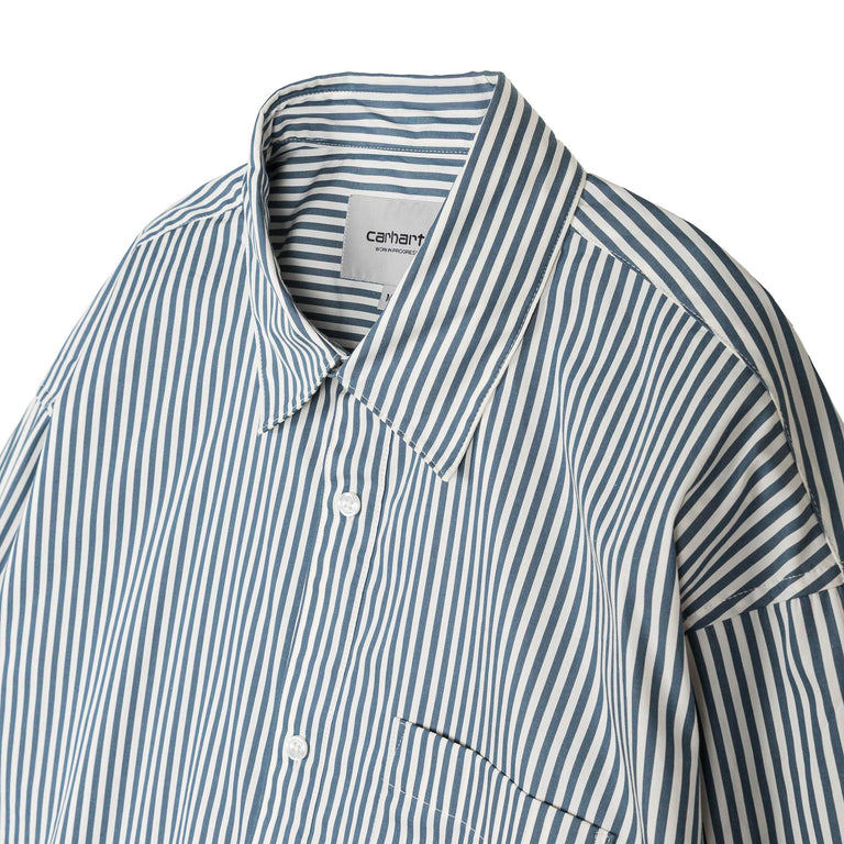 Carhartt WIP L/S Daldry Shirt - XL / Daldry Stripe / Office Blue - 2
