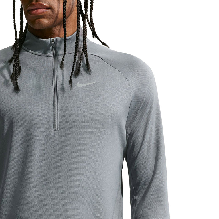 Nike	Miler Dri-Fit 1/2-Zip Running Top - XXL / Smoke Grey / Reflective Silver - 3