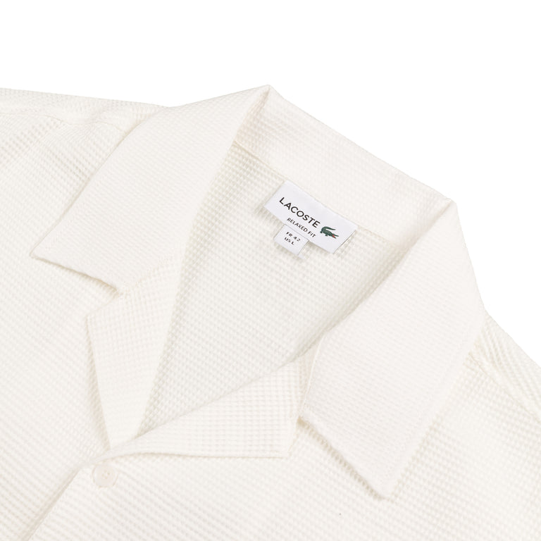 Lacoste Relaxed Fit Shirt With Structured Waffle Look