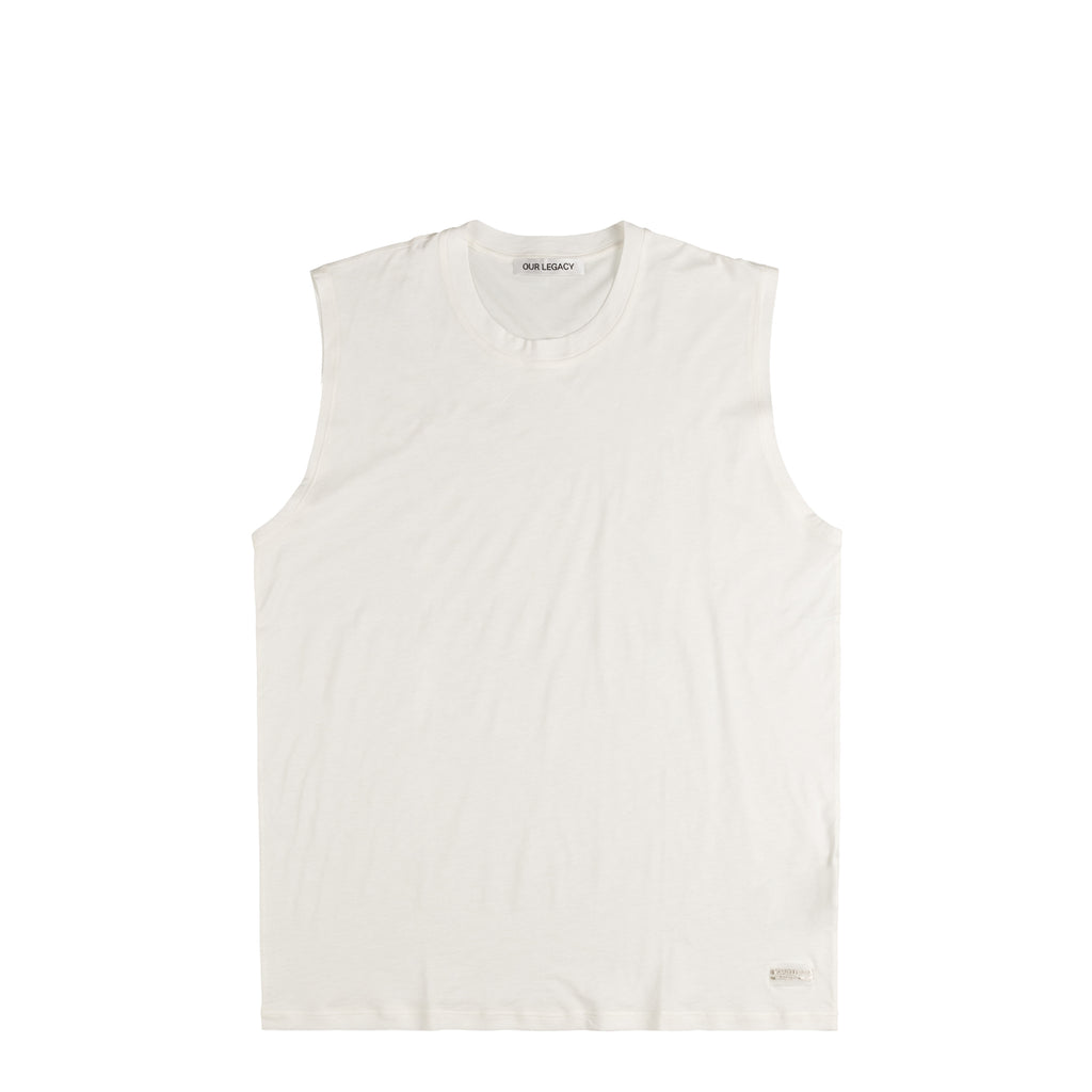 OUR LEGACY｜SLEEVELESS (BREATHE TANK White Para Cotton ( Our Legacy Our Legacy Breathe Sleeveless Tank White EU48
