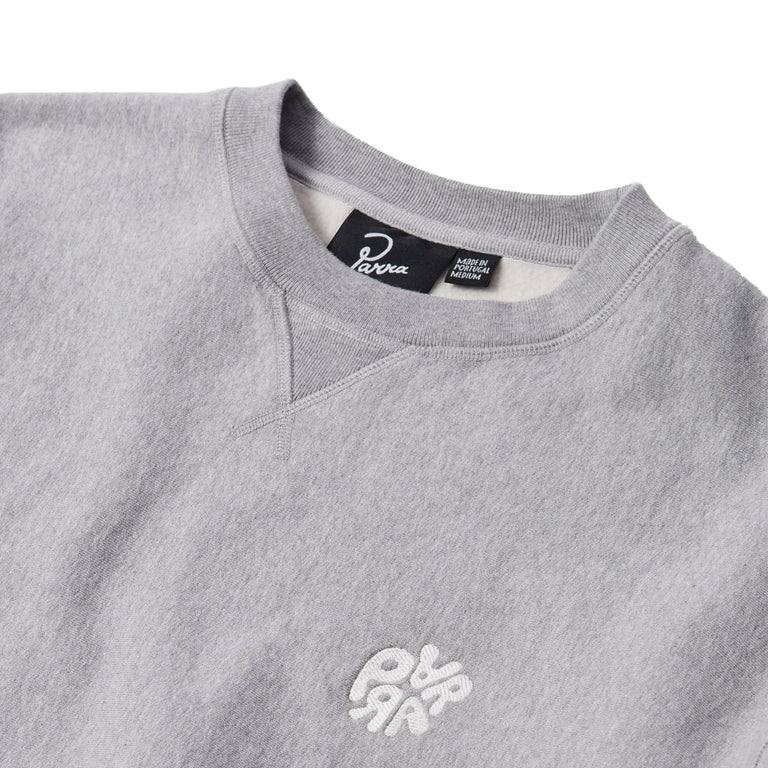 By Parra Balloon Logo Cross-Grain Crew Neck Sweatshirt - S / Heather Grey - 3