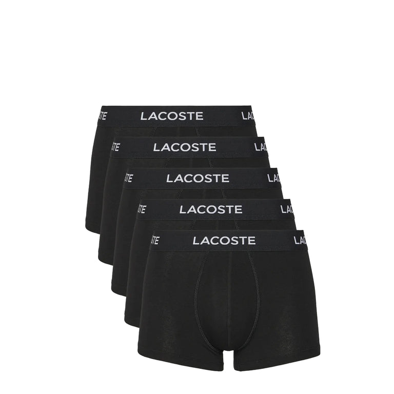 Lacoste	5-Pack Stretch Cotton Boxer Briefs - L / Black

