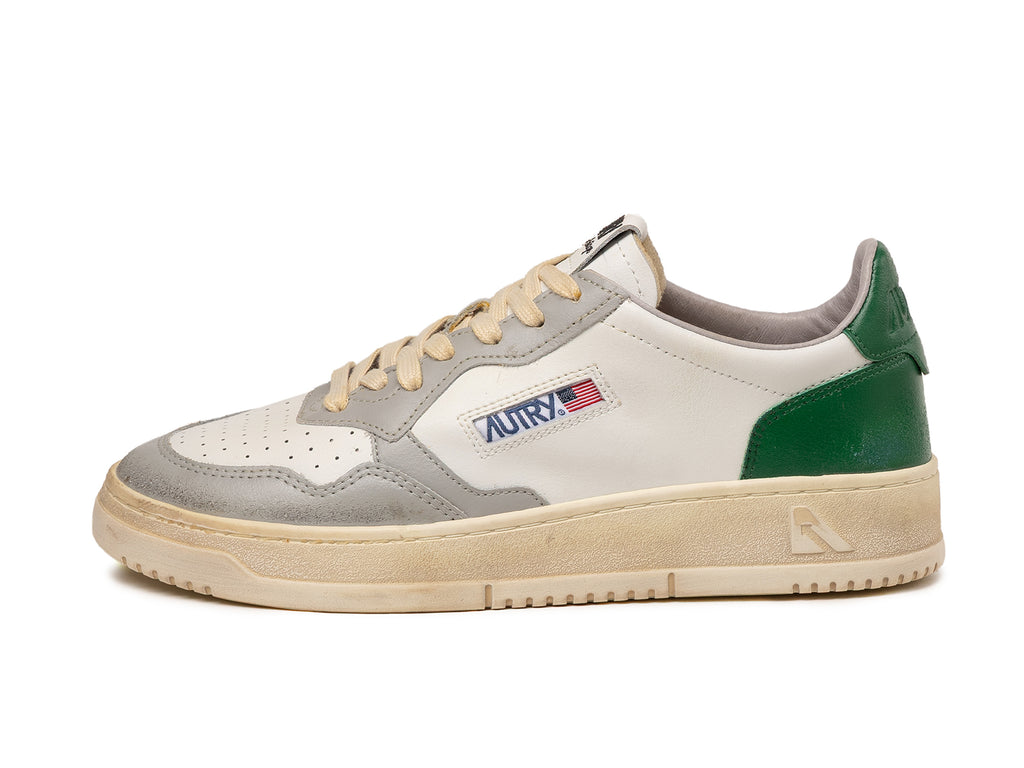 スニーカー AUTRY MEDALIST LOW SUPER VINTAGE SNEAKERS GREEN/SILVER AUTRY Medalist Low Super Vintage sneakers green/silver