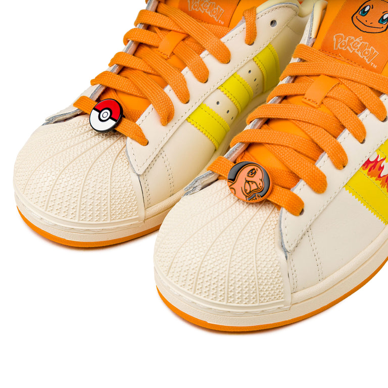 Adidas x Pokémon Superstar II *Charmander* - 45 1/3 / Cream White / Shock Yellow / Bright Orange - 4
