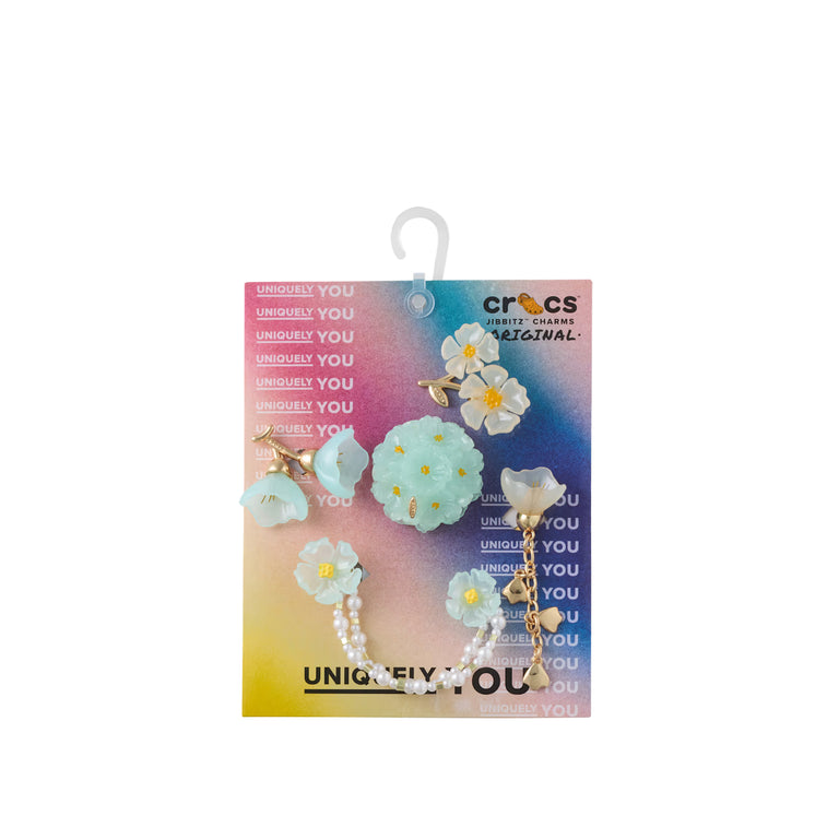Crocs Blue Dainty Floral Jibbitz 5-Pack

