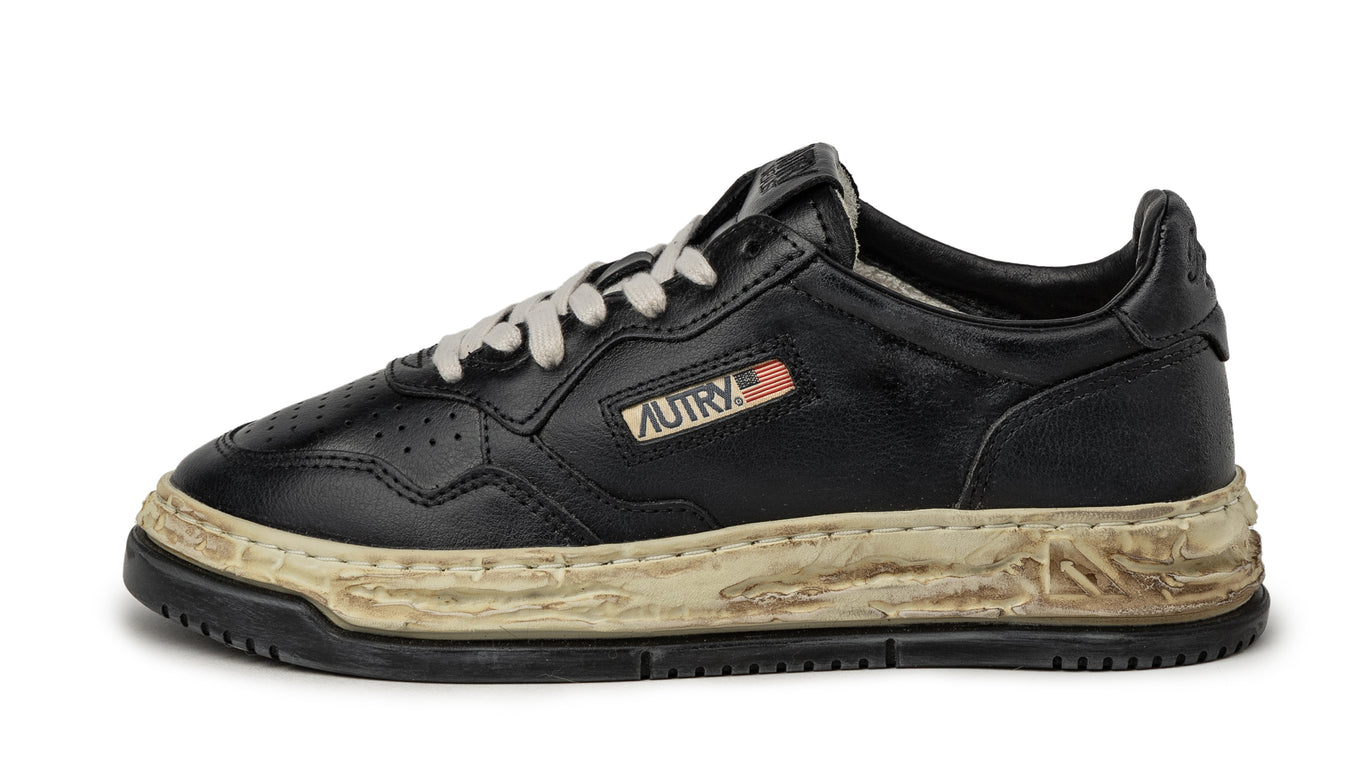 スニーカー AUTRY VINTAGE BLACK SNEAKERS Autry x Mihara Yasuhiro Medalist *Super Vintage* Sneaker