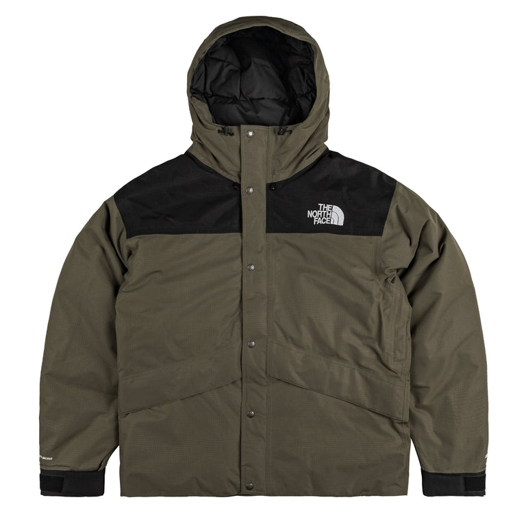 The North Face Mountain Down Jacket - XXL / New Taupe Green / TNF Black
